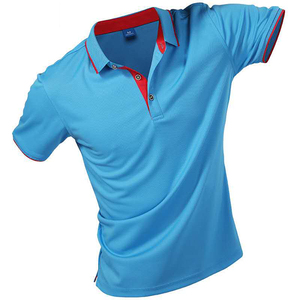 Venta al por mayor, OEM 2021, moda personalizada para hombre, Polo de lí<span class=keywords><strong>nea</strong></span> <span class=keywords><strong>a</strong></span> rayas con Pin rojo, camisetas con collares - Product Image 4