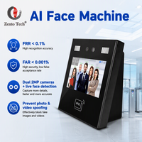 Machine de contrôle d'accès par reconnaissance faciale IA, reconnaissance en 0,2s, capacité de 5000 utilisateurs, terminal d'accès par identification faciale TCP/IP Wifi pour bureau et école