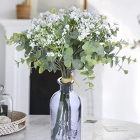 Karangan Bunga Baby Breath dan 6 Bunga Eucalyptus Artificial Silver Dollar