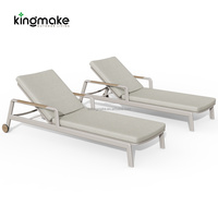 Chaise longue d'extérieur haut de gamme pour projets hôteliers, mobilier de patio imperméable, chaise longue de plage, transat de piscine pour villa
