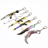 Haute qualité 12CM Valorants métal porte-clés Mini pistolet modèle couteau Prime vandale personnaliser cadeau artisanat