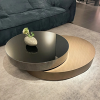 Table basse moderne en acier inoxydable pour salon - Meubles de maison durables