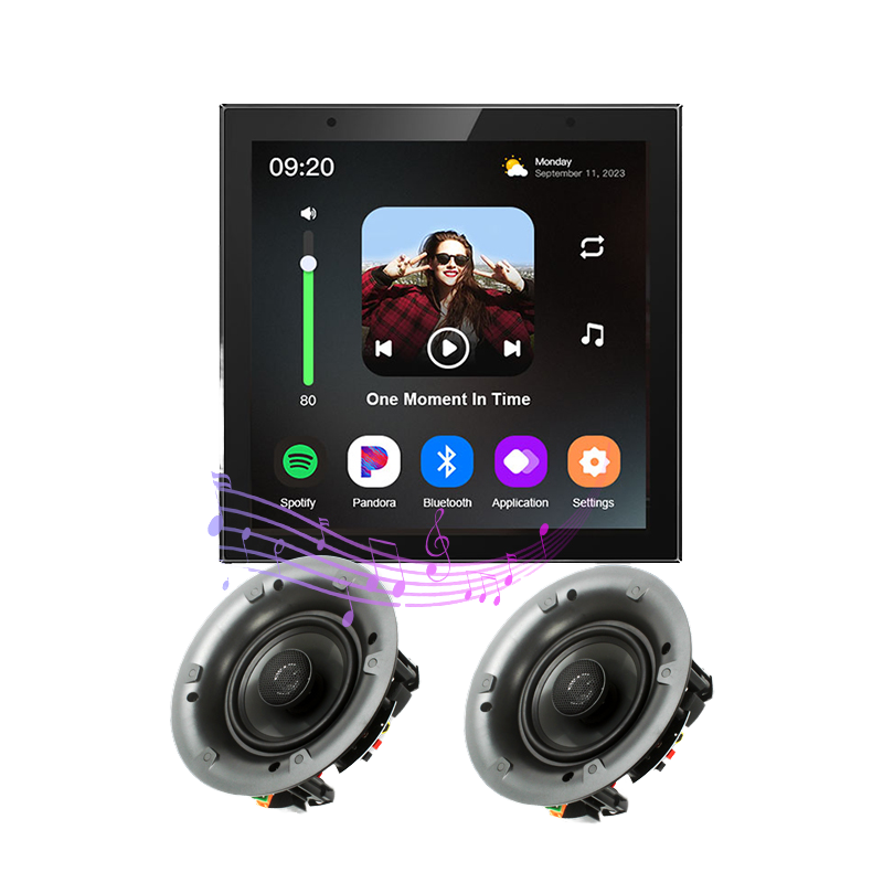 4 Inch Android 11 BT Wall - Mounted Smart Home Sound System IPS Touch Screen Background Music Host & Stereo Player · image 2