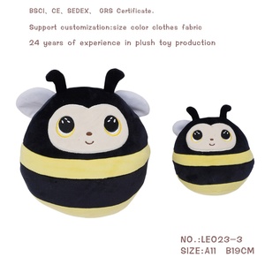 Simpatico cartone animato piccolo animale ape peluche giocattolo Kawaii per dormire realistico imbottito morbido peluche ape giocattolo per bambini regali di compleanno ape paffuta - Product Image 5