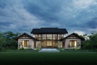 Villa préfabriquée en acier léger de style cour chinoise traditionnelle pour complexe hôtelier rural