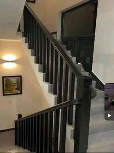 Barandilla de Aluminio para Escaleras, Pasamanos para Villa, Casa Independiente, Balcón, Hotel - Diseño Imitación Madera de Pera Amarilla, 3 Años de Garantía - Product Image 3