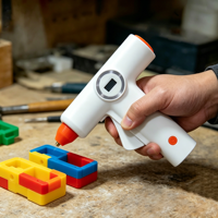 Pistolet à colle chaude sans fil, pistolet à colle chaude sans fil rechargeable à piles pour le collage du plastique