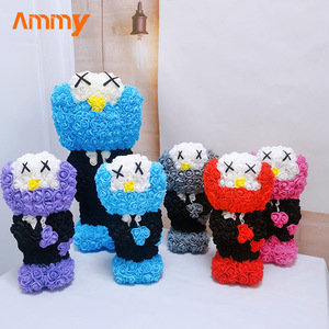 Ammy Factory Direct Fleurs artificielles Rose en mousse PE Ourson en peluche pour l'obtention du diplôme Fête des pères Fête des mères Cadeaux de Noël - Product Image 6