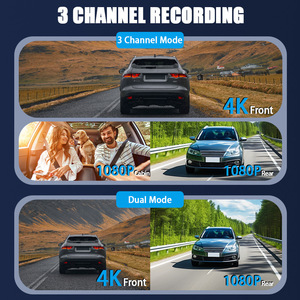 3,2 Zoll 3-Kamera Dashcam 4k+1080P+1080P WiFi GPS Fahrzeug Blackbox Fahrtenrekorder für Taxi Auto DVR Parküberwachung - Product Image 2