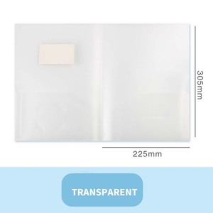 Bán buôn giá tùy chỉnh giá rẻ sang trọng Logo A4 nhựa PP Frosted rõ ràng đôi Pocket thư mục trình bày với kinh doanh khe cắm thẻ - Product Image 6