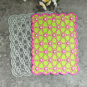 AAGU Moule de découpe en métal Scrapbook Décoration Gaufrage Album <span class=keywords><strong>photo</strong></span> Décoration Dentelle Rectangle Filet Artisanat Matrices de découpe - Product Image 4