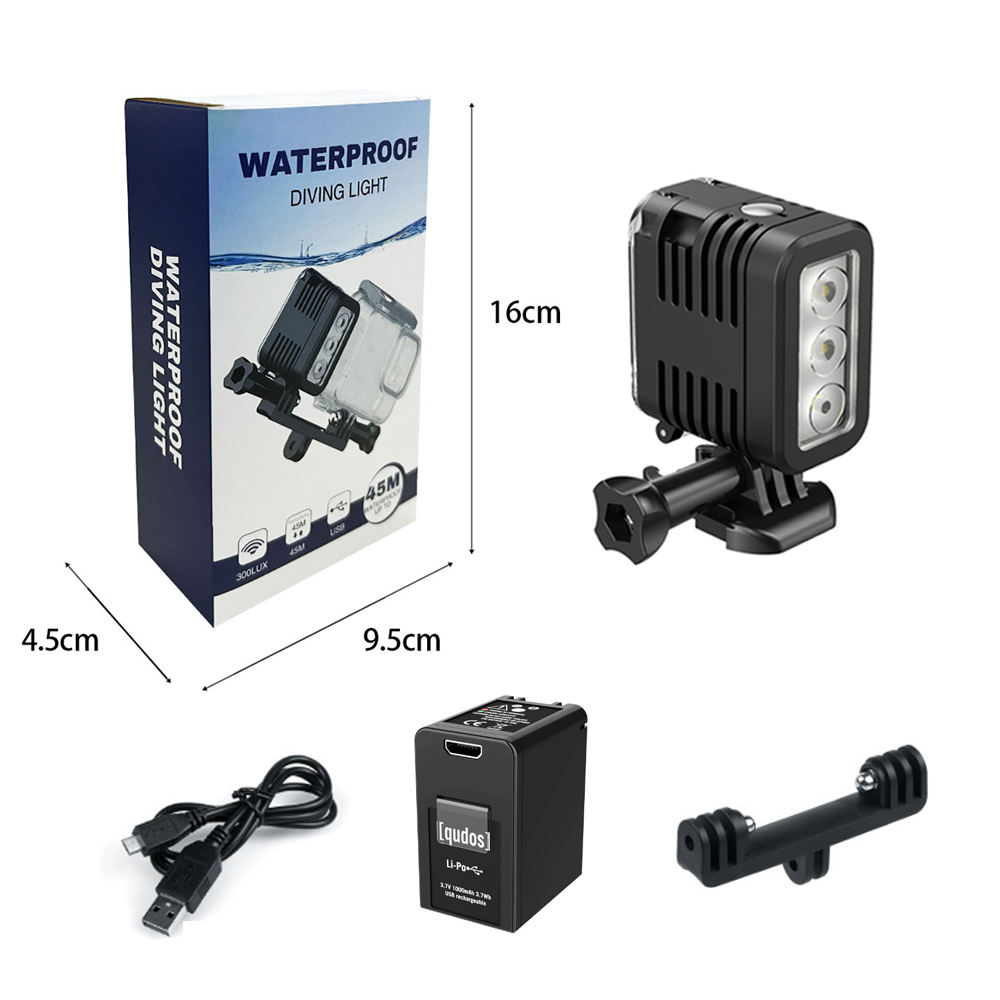 High Power 280 Lumen IPX8 Scuba Diving Flashlight Waterproof LED Diving Underwater Torch Light Flashlights for Go Pro