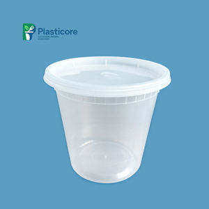 प्लास्टिकोर स्पष्ट 8 12 16 24 32 औंस प्लास्टिक राउंड पीपी डेली हॉट सूप फ्रीजर कटोरे को लॉकिंग ढक्कन के साथ डिस्पोजेबल खाद्य कंटेनर - Product Image 5