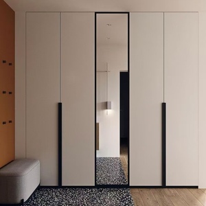 BALOM Grey Matte Modern Style Modular Bedroom Built-in Closet Soft Close Custom Size OEM Factory CE Certified - Product Image 2