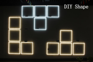 Panneau lumineux LED en aluminium breveté 48W, design moderne, encastré au plafond, effet halo, éclairage intérieur pour <span class=keywords><strong>la</strong></span> maison, le bureau et les espaces commerciaux, IP33 - Product Image 5