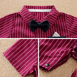 Mono de Verano de Manga Corta a Rayas para Bebé Recién Nacido, Venta al por Mayor - Product Image 4