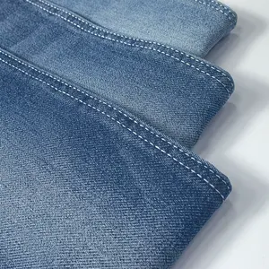 410 г Мягкая джинсовая ткань персидская синяя спина 10S двойной слой 60 хлопок 38 поли 2 спандекс полосатая джинсовая ткань