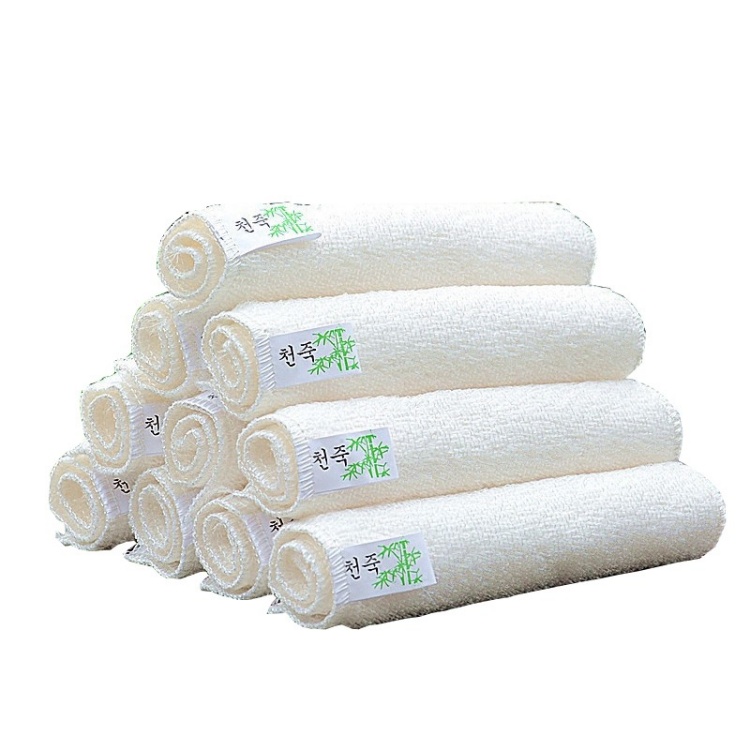 Eco-friendly Natural Bamboo Fiber Kitchen Washing Dish Towels Cleaning Cloths