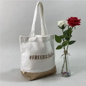 Biodegradable Shopping Bag Wholesale Custom Printed Tote And Shopping Bags Cotton Canvas Shopping Tote Bag With Pouch