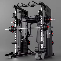 Dinuo SD-3018 - Equipo de Gimnasio Multifuncional para el Hogar, de Acero Inoxidable, para Levantamiento de Pesas, Ejercicio, Entrenamiento Deportivo, Máquina Smith