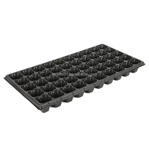 50 Cells Black Plastic Leafy Vegetables Best Plant Seed Sprout Microgreens Growing Tray With Holes