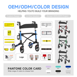 High Quality Rehabilitation Training Equipment Walking <strong>Seat</strong> <strong>Walker</strong> Aids Equipment <strong>for</strong> Disable and Elderly People - Product Image 6
