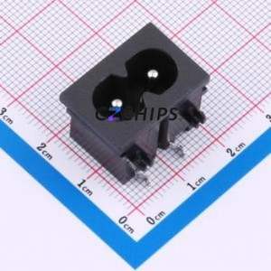 RT-C08-G2-BG AC Power Connector Bent Lead Through Hole Connector IEC 320-C8 1 2 Right Angle Insert - Product Image 1