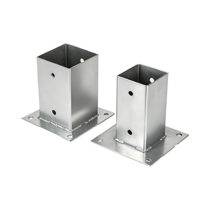 Sunsbuild High Quality 201 Stainless Steel Square Tube Post Base Bracket Durable Mounting Support Hardware for Outdoor - Product Image 2