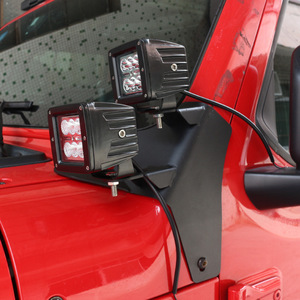 Soporte de plástico para dos luces en el pilar A del Jeep JL, para iluminación todoterreno, modelos 2017-2022 - Product Image 1