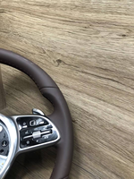 Ensemble de volant de direction automobile OEM en cuir pour voitures Mercedes Benz - Design sportif en fibre de carbone, ajustement universel