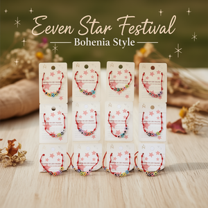 Bracelet Œil Coloré Festival des Sept Étoiles en Acier Inoxydable Fait Main, Lot de 12 Pièces, Style Bohème Unisexe, Bijoux Cadeau - Product Image 3