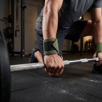 Attelles de poignet pour haltérophilie, soutien de poignet réglable pour la gym, boucle pour le pouce, antidérapantes, compression en fibre de polyester, professionnelles