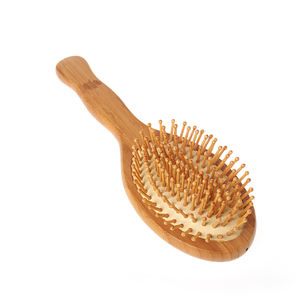Ensemble de 3 brosses à cheveux en bambou, brosse en bois naturel pour femmes, <span class=keywords><strong>Madame</strong></span>, brosse démêlante à palette pour cheveux secs/bouclés/épais/fins/lisses - Product Image 1