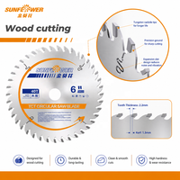 Lame de scie circulaire TCT de haute qualité de 6 pouces (150 mm) avec pointe en carbure de tungstène pour la coupe du bois dur, du contreplaqué et du MDF