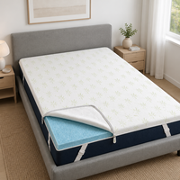 Housse de matelas ajustable en jacquard de bambou OEM 250 GSM avec membrane imperméable, bande élastique aux 4 coins et fermeture éclair personnalisée à 360 degrés