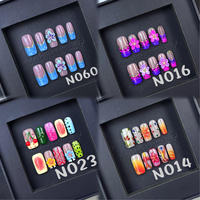 10 Uñas Postizas Hechas a Mano, Extra Largas, Tipo Ataúd, XL XXL XXXL, Cuadradas, Personalizadas, con Caja de Empaque