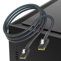 SFF-8087 vers SFF-8087 Mini SAS 180 °   Câble de serveur 36 broches, câble de données haute vitesse 6 Gbps pour connexion de serveur de stockage de carte RAID HBA