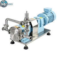 Pompe à lobes sanitaire en acier inoxydable avec soupape de sécurité, pompe à rotor de qualité alimentaire pour le traitement des produits laitiers et des boissons