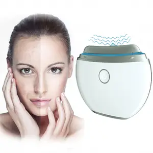 Ifine luz terapêutica gua sha ferramenta v, massageador de rosto vibratório para emagrecimento, produto vermelho azul