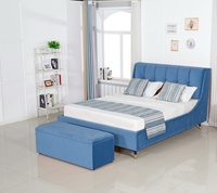 Fabricant de lits de chambre à coucher nordiques colorés au design moderne, livraison directe.