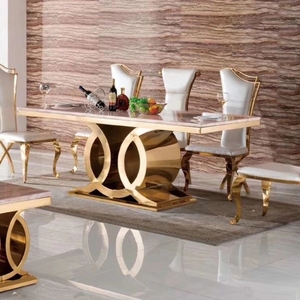 Nuovo prodotto caldo di vendita di lusso mobili da pranzo tavolo da pranzo ristorante set 6 sedie da pranzo in marmo set design moderno - Product Image 2