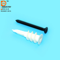 Chevilles de fixation pour cloisons sèches PDM, chevilles murales en nylon, chevilles d'expansion en plastique avec vis et rondelle 13*40mm