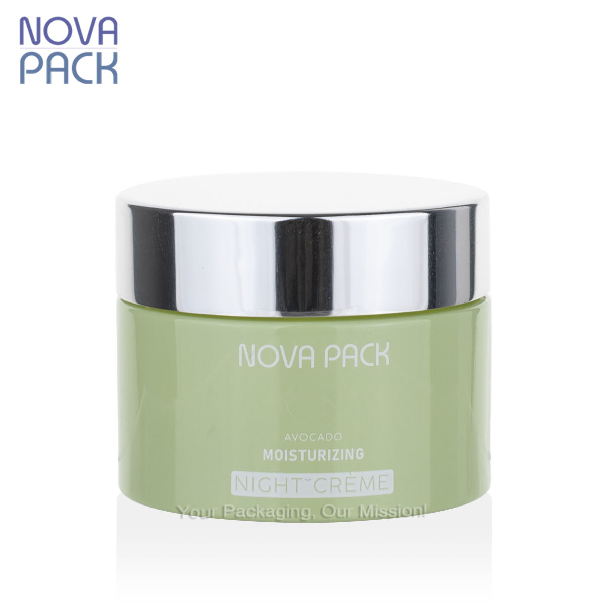 โหลอะโวคาโดเคลือบ + ฝาสีเงิน