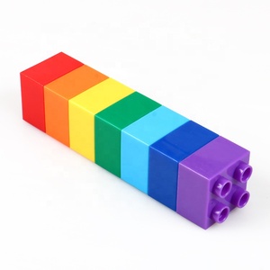 Nhựa Xây Dựng Đầy Màu Sắc Khối 2*2 Gạch DIY Mảnh Cổ Điển Kích Thước Lớn 4Dot Gạch Đồ Chơi - Product Image 6