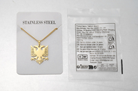Collier Pendentif Aigle Albanais Tendance pour Femme et Homme, Couleur Or/Argent, Bijoux en Acier Inoxydable pour Fête, Fiançailles, Anniversaire, Cadeaux