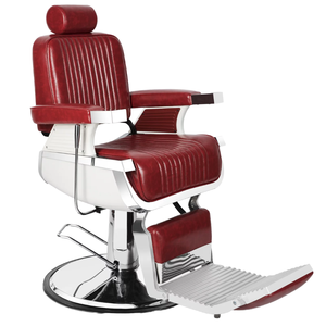 Vente en gros de chaises de barbier professionnelles vintage pour hommes meubles de salon de coiffure massage option bon marché pour salons de coiffure - Product Image 2