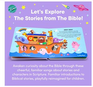<span class=keywords><strong>Libro</strong></span> Sonoro Interattivo con Storie Bibliche, Pannello di Gioco, Pulsante per Ascoltare Canzoni, Giocattolo Educativo Precoce con Musica di Adorazione per Bambini e Neonati - Product Image 3