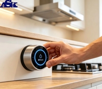 Commutateur rotatif étanche IP67 de 1,6 pouce avec écran LCD (400x400) pour applications domotiques