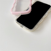 Coque souple simple 2 en 1 pour iPhone 14 Pro 13 12 11 Pro Max XS 6 7 8 15 Plus, cadre ondulé, antichoc, dos transparent, coque de téléphone