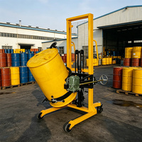 Lève-fût universel 55 gallons avec système de levage hydraulique manuel inclinable 1500 mm et verseur de baril d'huile à inversion